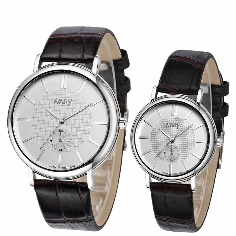 High Quality Fashion Brand Leather Strap Quartz Watch Women And Men Watches Commemorate Lovers Gift Free