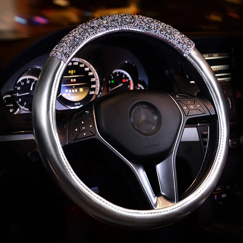 Fashion-Rhinestone-Leather-Auto-Car-Steering-Wheel-Cover-General-Crystal-Anti-slip-Car-Styling-Covers-121