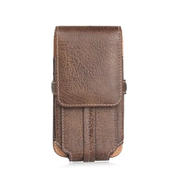 

PU Leather Case Stone Pattern Outdoor Climbing Hook Loop Belt Pouch Holster Sport Bag Cover For All Smart Phone 5.5' Below Coque
