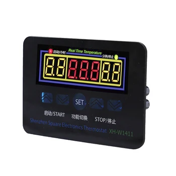 

10pcs/lot W1411 multi-function C12V three windows Digital display Thermostat Temperature Controller timer switch 40%off