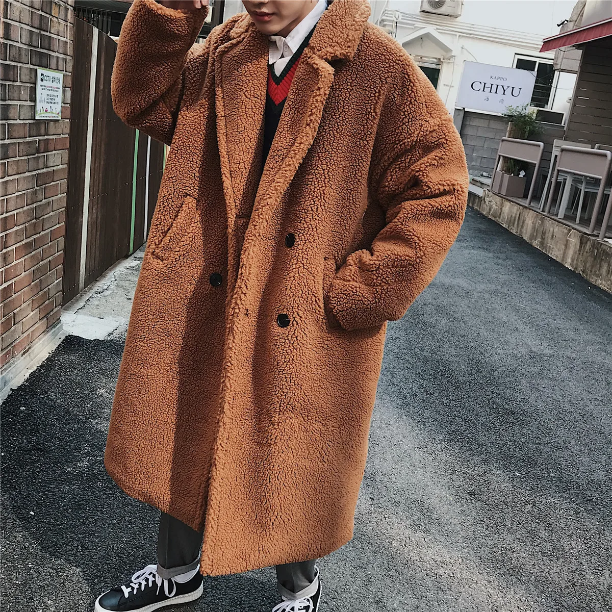 2018 Winter Long Overcoat Men Wool Woolen Cloth Thick Warm Coat Men Leisure Long Sections Loose Double-breasted Fashion Jackets 2018 Winter Long Overcoat Men Wool Woolen Cloth Thick Warm Coat Men Leisure Long Sections Loose Double-breasted Fashion Jackets