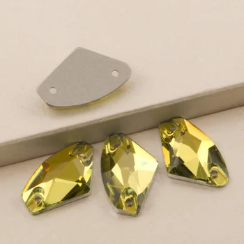 

Light Topaz 3256 Galactic 9x14 12x19 16x27mm Glass Crystal Rhinestones Sew on Stone Flat back Rhinestone Sewing For Clothes