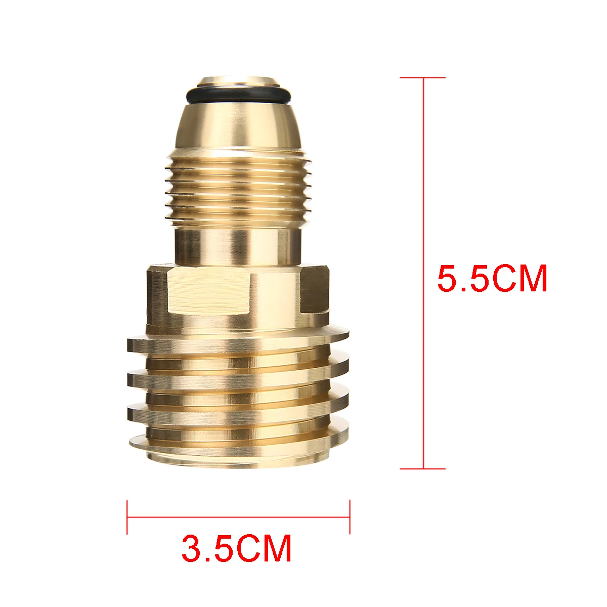 Converts Propane LP Tank Metal Garden Watering Adapter POL Service Valve to QCC (Type 1) Outlet Brass Adapter