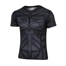 Marvel Super Heroes Avenger Captain America Batman T shirts Men Compression Armour Base Layer Thermal Under Shirt