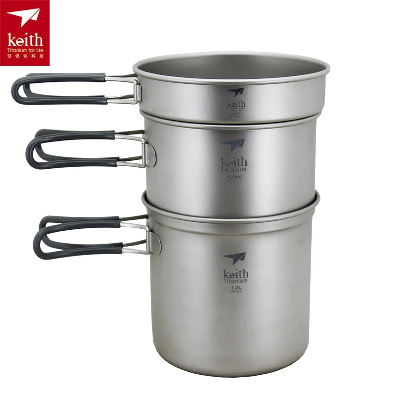 Keith Titanium pot camping Utensilios de cocina titanio Utensilios de cocina ti6012/ti6018 Keith Titanium pot camping Utensilios de cocina titanio Utensilios de cocina ti6012/ti6018