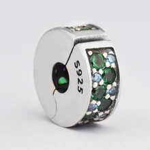 Подходят брендовые Браслеты DIY бусины для изготовления ювелирных изделий Стерлинговое Серебро-ювелирные изделия бирюзовые блестящие клипсы подвески серебро 925 Berloque