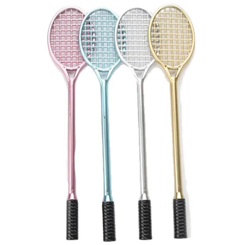 

0.5 Mm Badminton Racket Ink Gel Pens For Writing Kawaii Stationery Escolar School Supplies Random Color