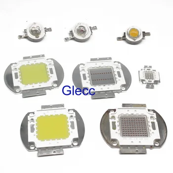 

High Power LED Chip 1W 3W 5W 10W 20W 30W 50W 100W COB SMD LED Bead White RGB UV Grow Full Spectrum 1 3 5 10 20 30 50 100 W Watt