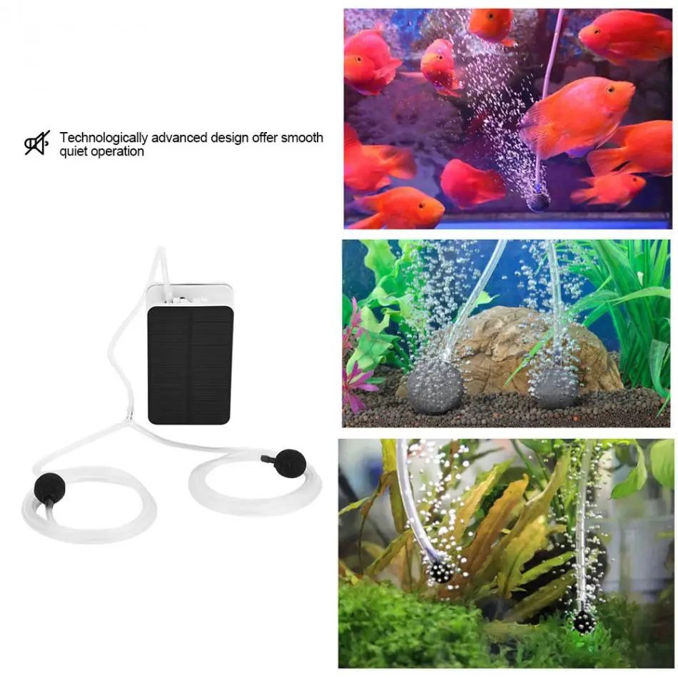 Solar Powered Waterproof Oxygenator Aerator Air Pump Oxygen for Outdoor Pool Pond Emergency aquarium accessories