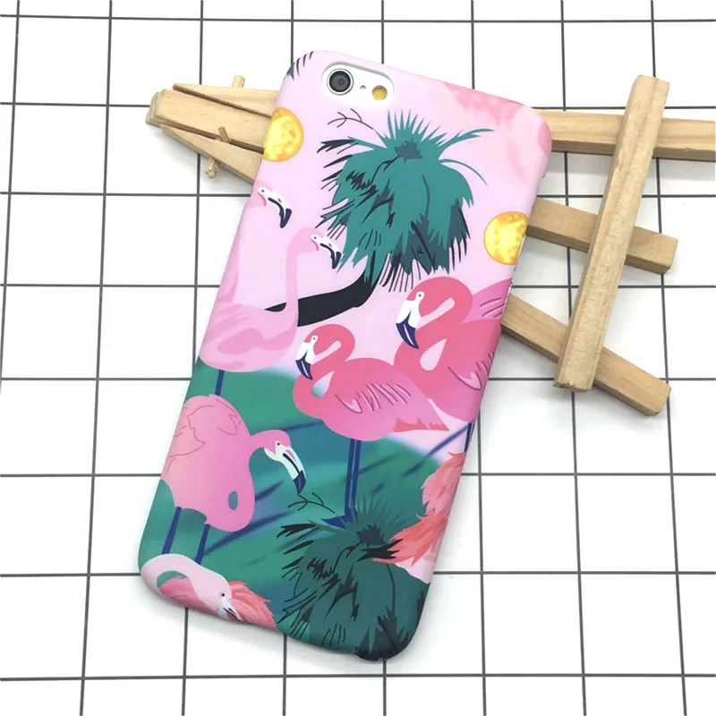 Mode Kartun Burung Bangau Keras Matte Plastik Kembali Cover Untuk