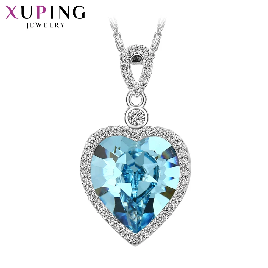 Xuping, Модный кулон, высокое качество, кристаллы от Swarovski, сердце, подвески, ожерелья,, для женщин, подарок, XN4135