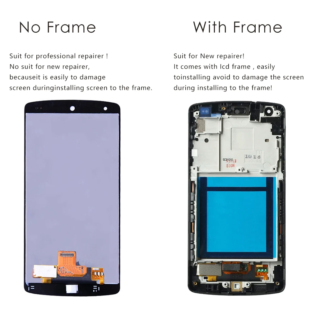 Sinbeda 4 95 &quotдля LG Nexus 5 ЖК дисплей сенсорный экран с рамкой дигитайзер для Nexus4 E960 D820