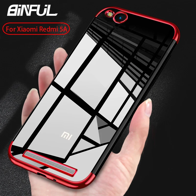 

Xiaomi Redmi 5A Case Cover Transparent Plain Plating TPU Soft Slim Back Cover For Xiao Mi Redmi 5A Redmi5A Case Phone Coque