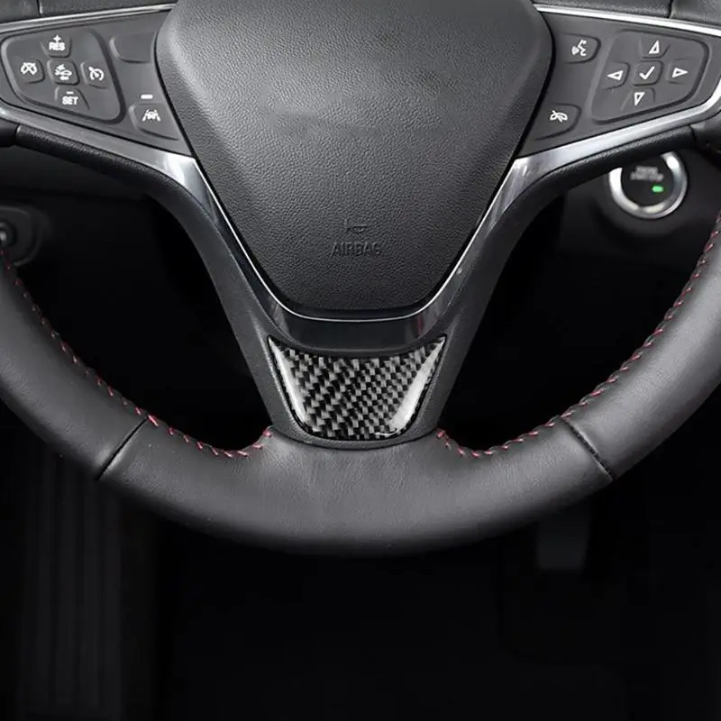 Для Chevrolet RS все модели углеродного волокна руль эмблема наклейка сплошной цвет 64*30 мм Автомобильный интерьер стикер