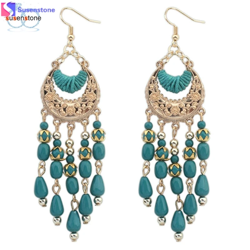 Женские серьги капельки с кисточками длинные в стиле бохо #3 4|earrings dangle|tassel drop