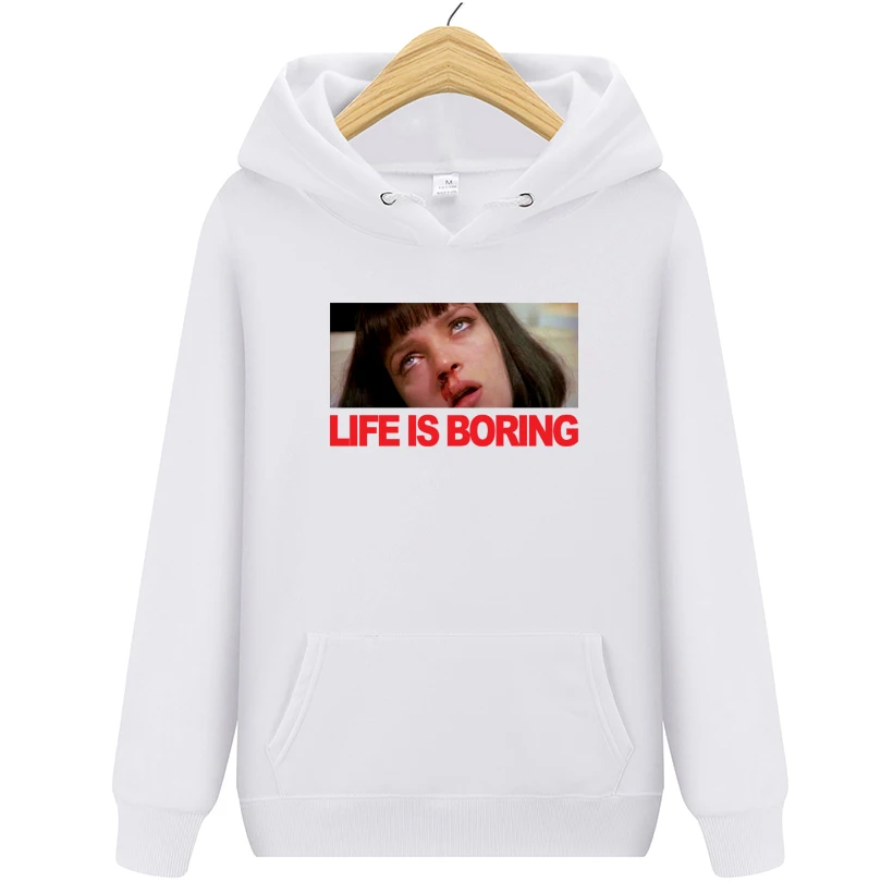 Бренд Life is Boring Lertter, толстовки с принтом для женщин и мужчин, повседневные облегающие толстовки с капюшоном, Спортивная мужская флисовая толстовка с капюшоном
