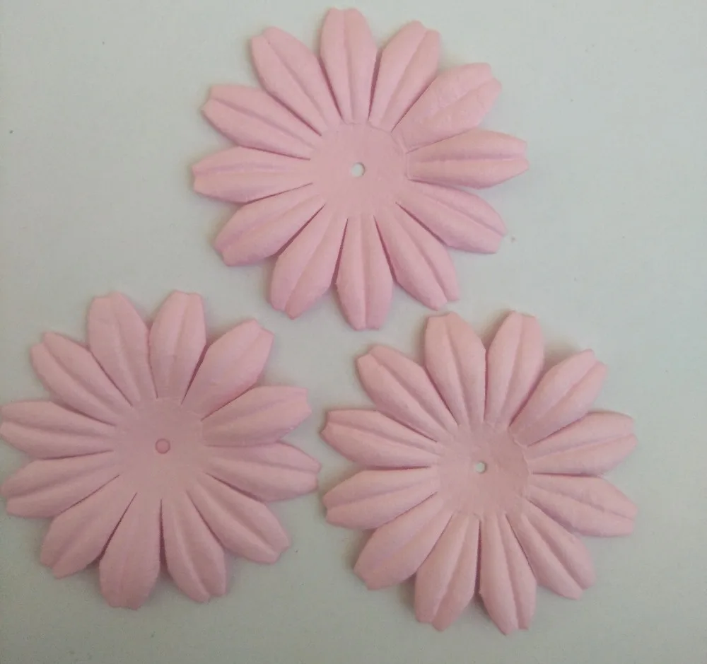 45mm paper flowers,scrapbook decoration,Pink,15pcs/lot,scrapbooking
