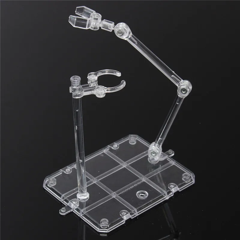 

Kicute Action Base Suitable Display Stand for 1/144 HG/RG Figure+Hook Blue Transparent Movable Bracket Model Lab Clamp