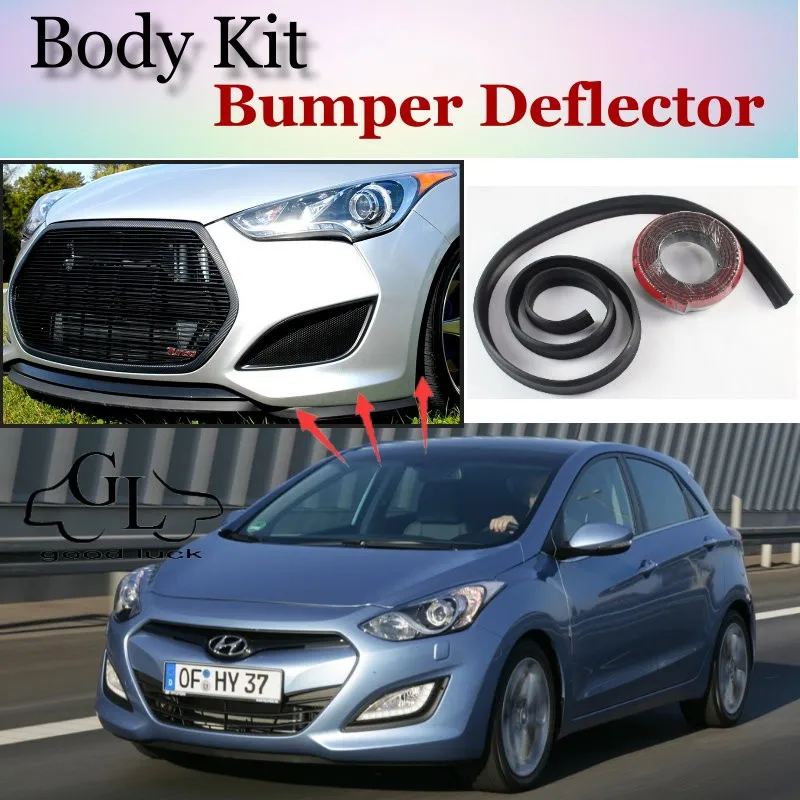 For Hyundai i30  Elantra GT Bumper Lip  Front Spoiler Deflector For TopGear Friends Car Tuning View  Body Kit  Strip Skirt