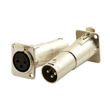 

10PCS/lot XLR Male to Female Panel Mount Connector adaptor in Silver color