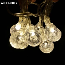 20 м 200 светодиодный s Сказочный свет светодиодный хрустальный шар гирлянды водонепроницаемые рождественские гирлянды праздничные Свадебные вечерние украшения освещение