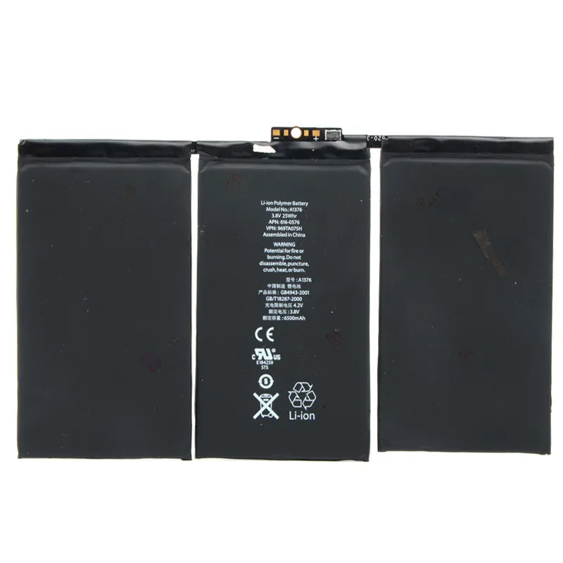 New Replacement 6500mAh Battery Lithium Fit For Apple Ipad 2 2G E0002 T18 0 2
