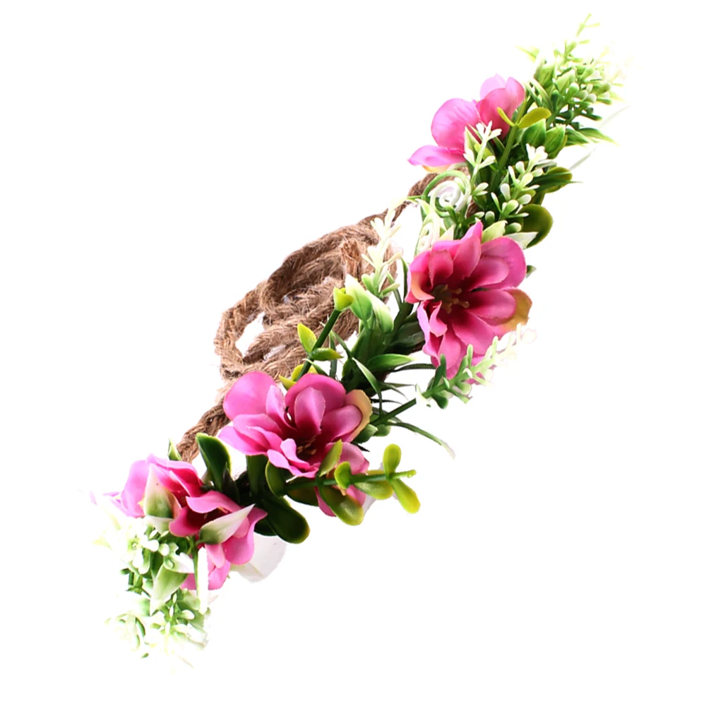 Newborn Infant Baby Girls Toddler Kid Children Flower Garland Headband Headwear for Beach Party Wedding Accessories Photo Prop
