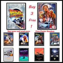 Классическая научная фантастика фильмы Назад в будущее мелованная бумага плакат настенный стикер домашний бар художественные Плакаты Декор Бескаркасный