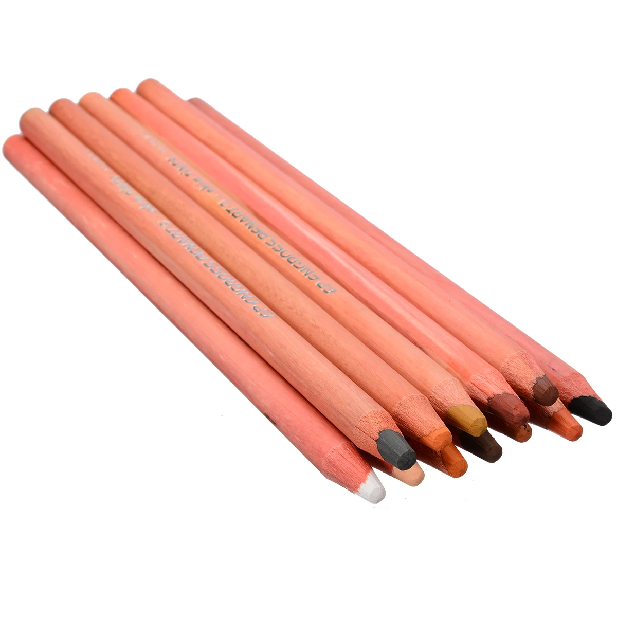 12Pcs Colored Pencils Wood Pastel Pencils Professional Portrait Drawing Skin Tints Soft Pastel Colored Pencils 175mm