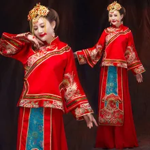 Women Bridal Gowns Retro Chinese Marriage Wedding Dress Female Wedding Costume Chinese Traditional Costume Clothing 89