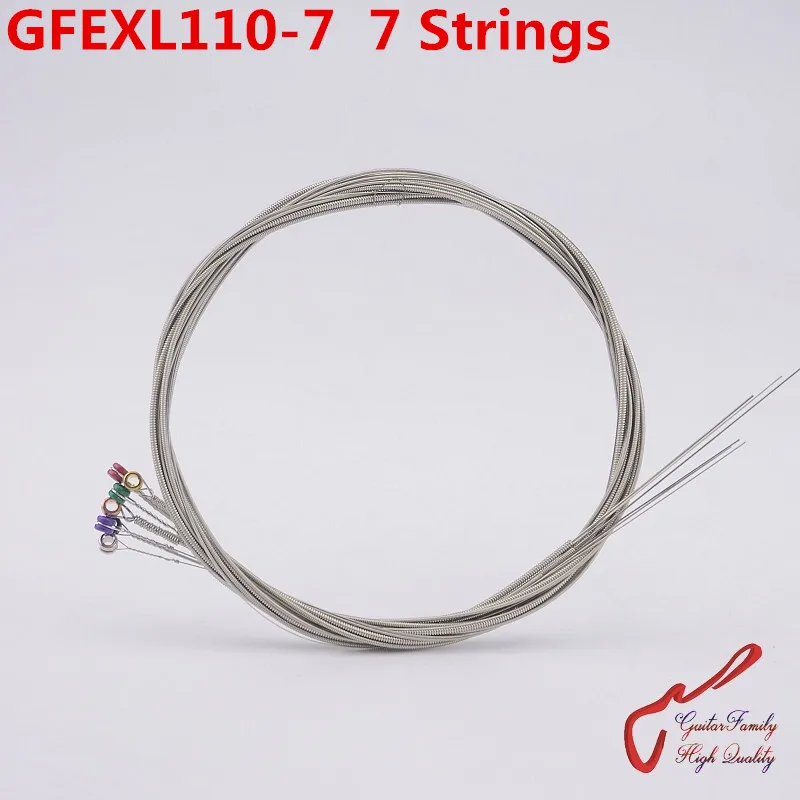 

1 Set GuitarFamily GFEXL110-7 7 Strings Electric Guitar Strings ( 011-059 ) Made in USA