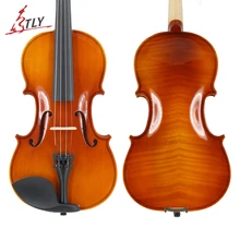 TONGLING Students Beginner Acoustic Violin Oil Varnish Craft Stripe Solid Wood Violino for Kids w/ Case Mute Bow Strings