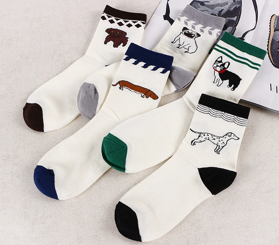 2 пары модные милые животные 3D мультфильм смешные носки удобные носки Для женщин Искусство вышивки Повседневное хлопок Meias платье
