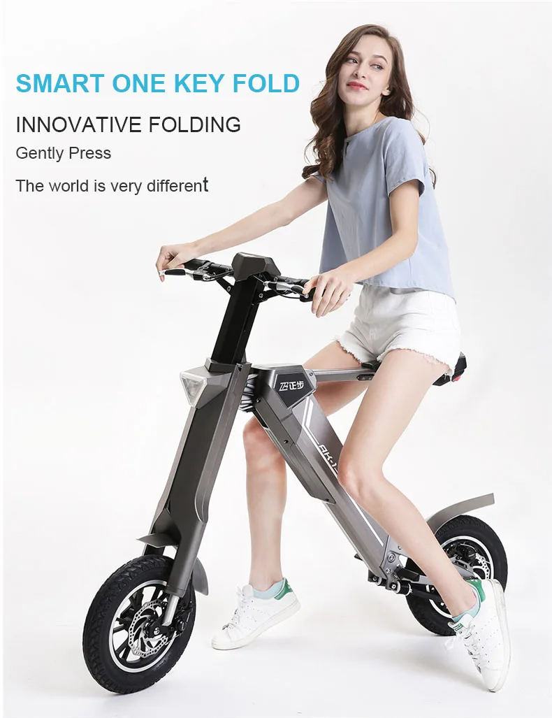 Perfect Electric scooter smart bike 240w motor Automated folding electric city bike Bluetooth speaker fast charging 20km/h electric bike 0