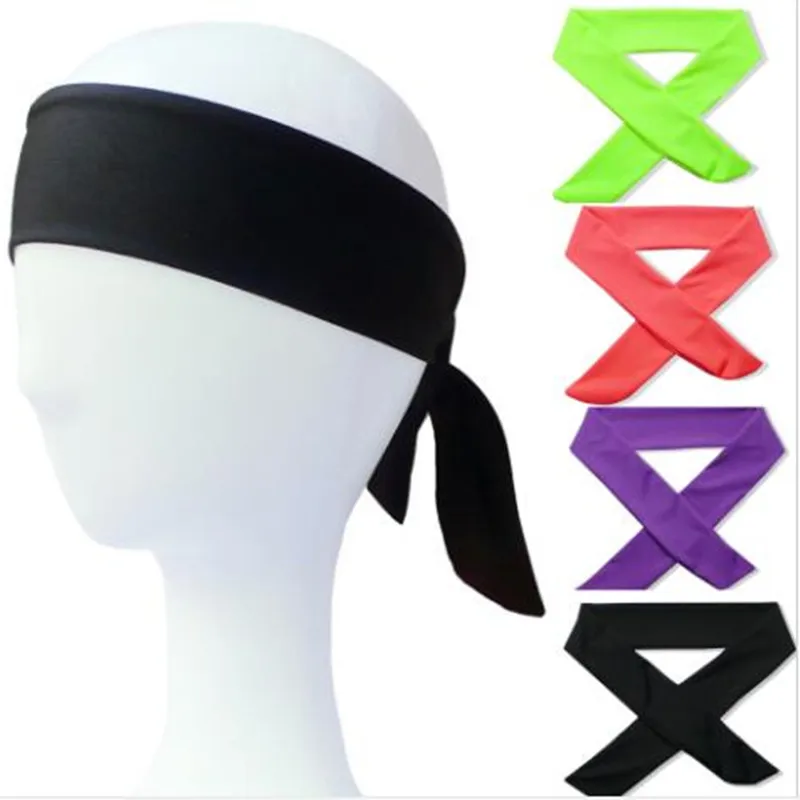 1pcs Cotton Tie Back Headbands Stretch Sports Sweatbands Hair Band
