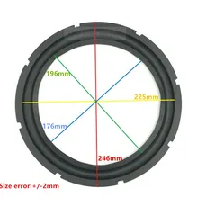 10 дюймов НЧ-динамик Высокочастотный динамик/НЧ-динамик вокруг-ремонт резиновой 20 шт./лот