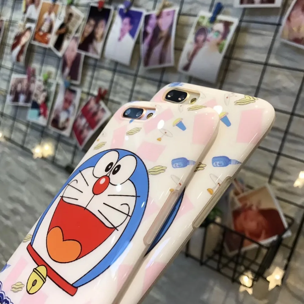 Jepang Super Cute Kartun Doraemon Sexy Bibir Merah Cinta Hati Pola