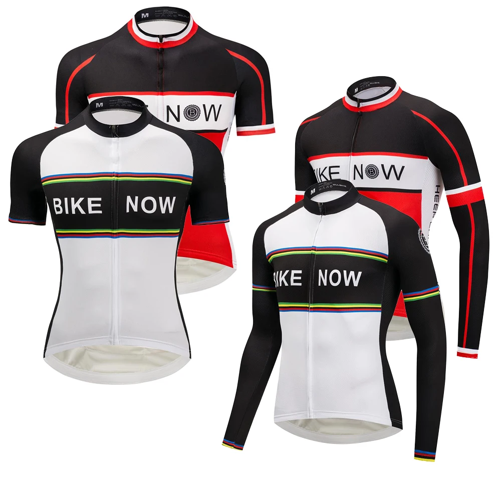 Wulibike Men's Cycling Champion Rainbow Pattern Short/Long Sleeve