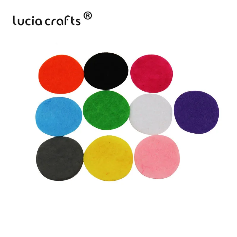Lucia crafts круглые войлочные тканевые прокладки, аксессуар, нашивки, круглые войлочные прокладки, тканевые цветочные аксессуары B0408