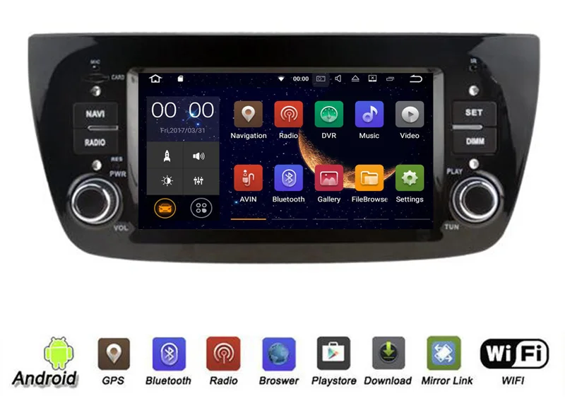 Best YESSUN Android Radio Car DVD Player For Fiat Doblo 2010~2014 Stereo Radio Multimedia GPS Navigation With WIFI Bluetooth AM/FM 2