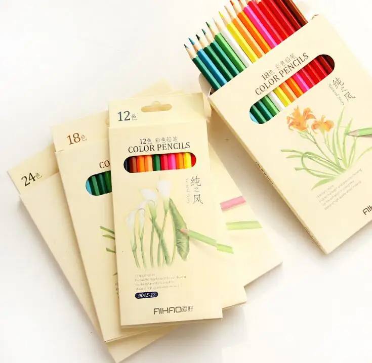 

LolliZ Nature Story Color Pencils For Drawing 12pcs/18pcs/24pcs/36pcs Colored Pencil Set Stationery Office School Supplies
