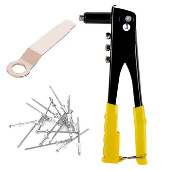 

Hand Riveter Heavy Duty Rivet Tool Riveter with 60Pcs Steel Rivets for Handle Tool Repair Set