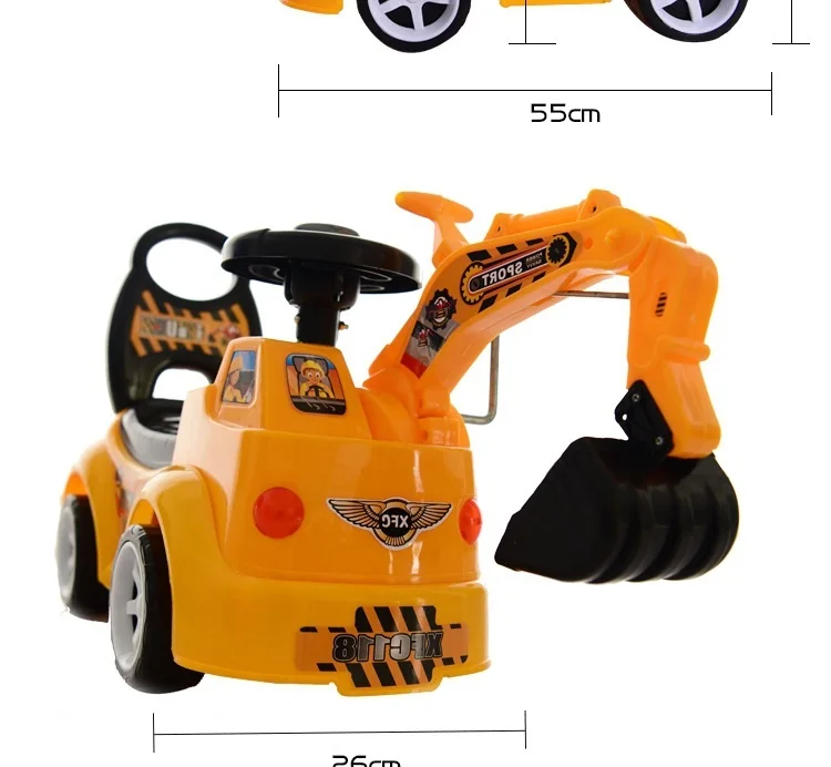 Детский Экскаватор Может кататься на экскаватор большой детский крюк машина игрушка автомобиль