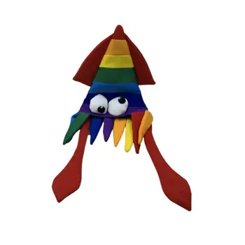

Halloween Hat Colorful Octopus Shape Hat Halloween Party Holiday Decoration Cosplay Costumes Photo Props
