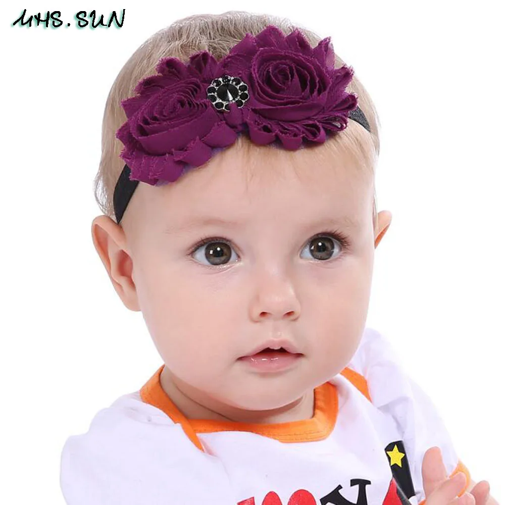 MHS.SUN Kids girls headbands hairbands for Halloween party ornament infants purple flower