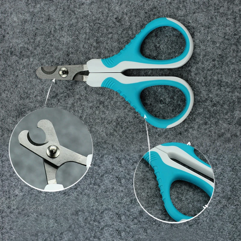 Pet Stainless Steel Nailclippers Angle Head Grooming Dog Cat Nail Scissors Antiskid Handle Puppy Kitten Claw Cutter Trimmer