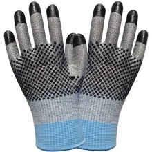 Порезные рабочие перчатки из нержавеющей стали перчатки 2 пары арамидное волокно Рабочая перчатка HPPE анти перчатка с защитой от порезов