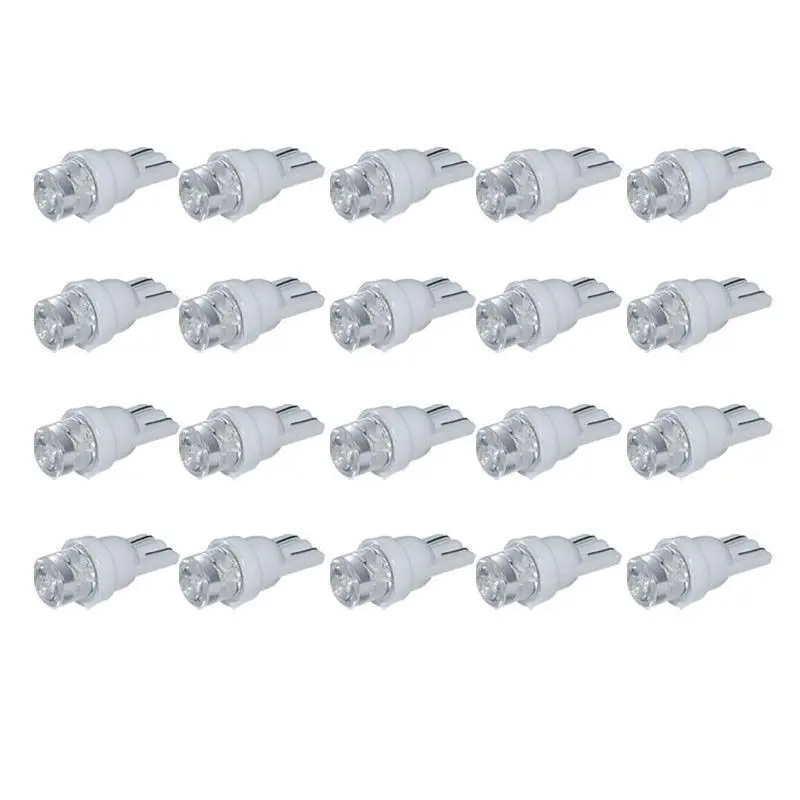 20Pcs/Lot 12V T10 Led Light 194 168 LED W5W Car Instrument Wedge Dash Light White Lamp Bulb