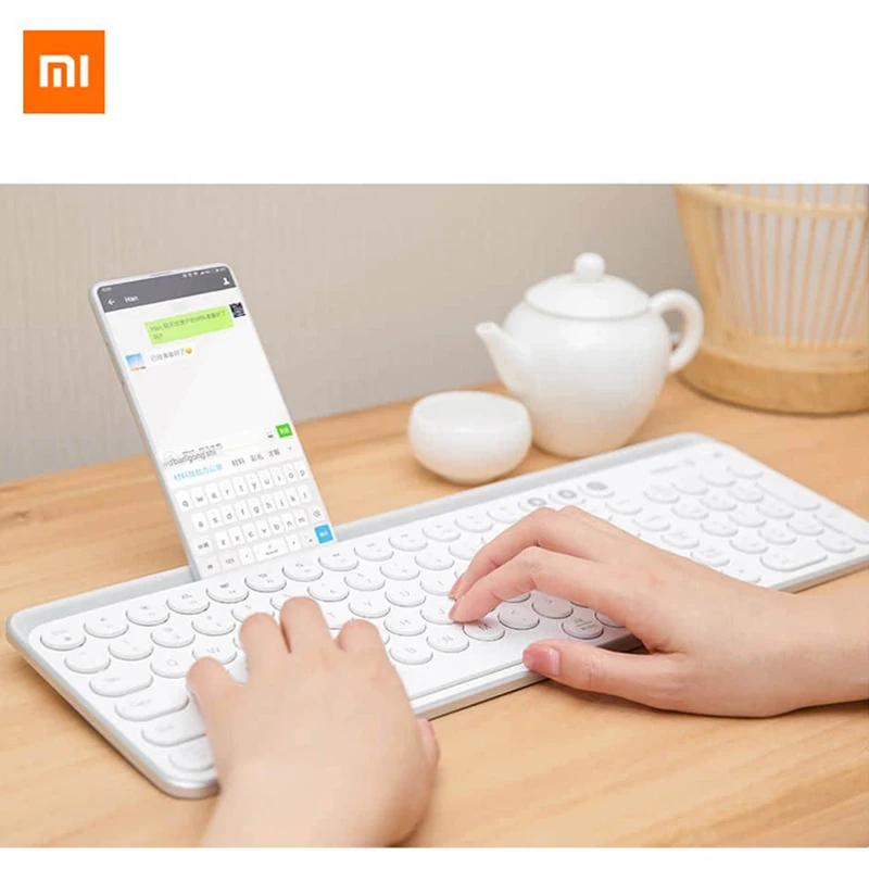 

Xiaomi Miiiw Bluetooth Dual Mode Keyboard 2.4GHz Wireless Connection 10m Available 104 Keys Multi System Compatible