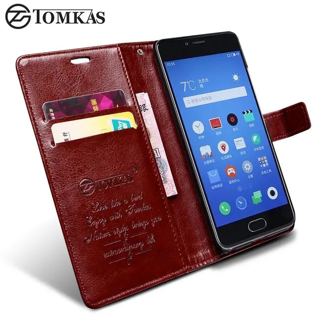 Meizu M5S Case Cover Original TOMKAS PU Leather Wallet Case On Maisie M5s Flip Phone Bag Cover Case For Meizu M5s Mini M 5S